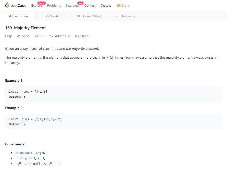  LeetCode Majority Element JavaScript